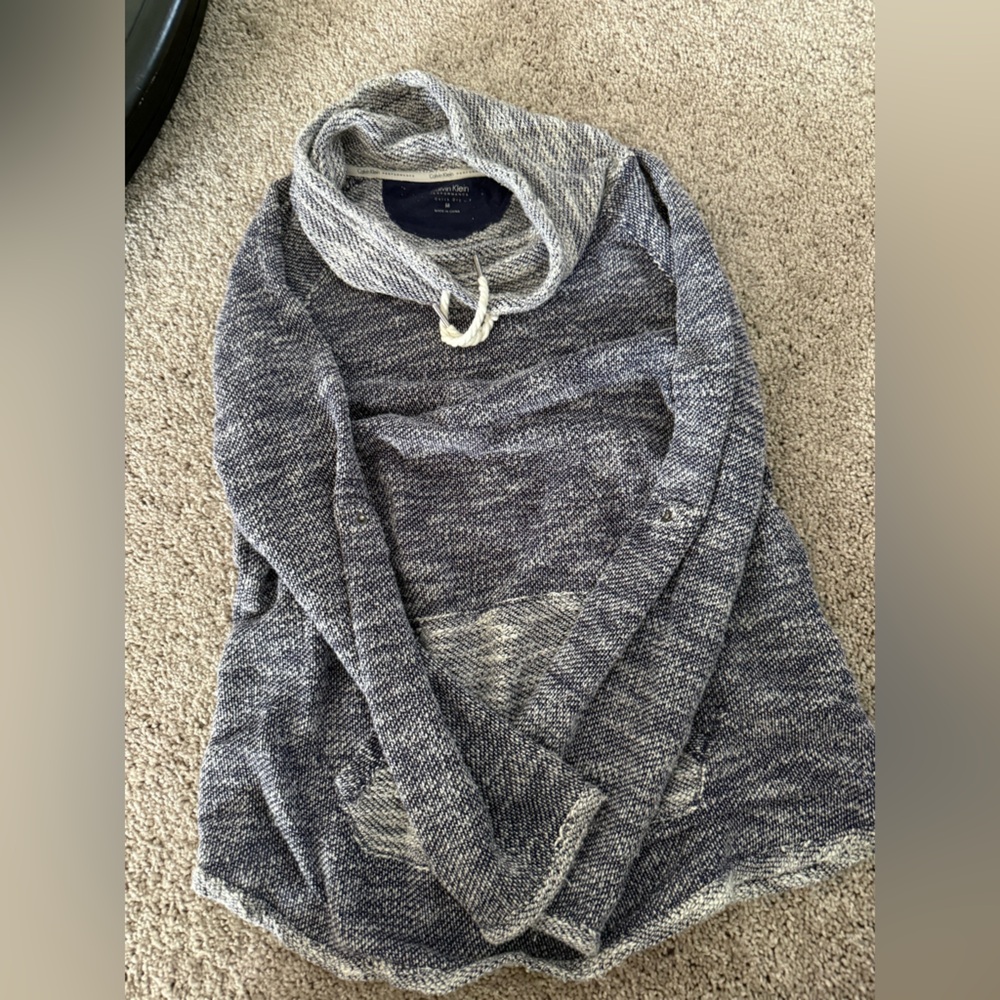Calvin Klein Performance Knit Sweater - Black and Cream